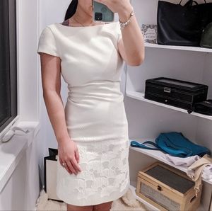 Ted Baker Size 0 (US Size 2) White Dress